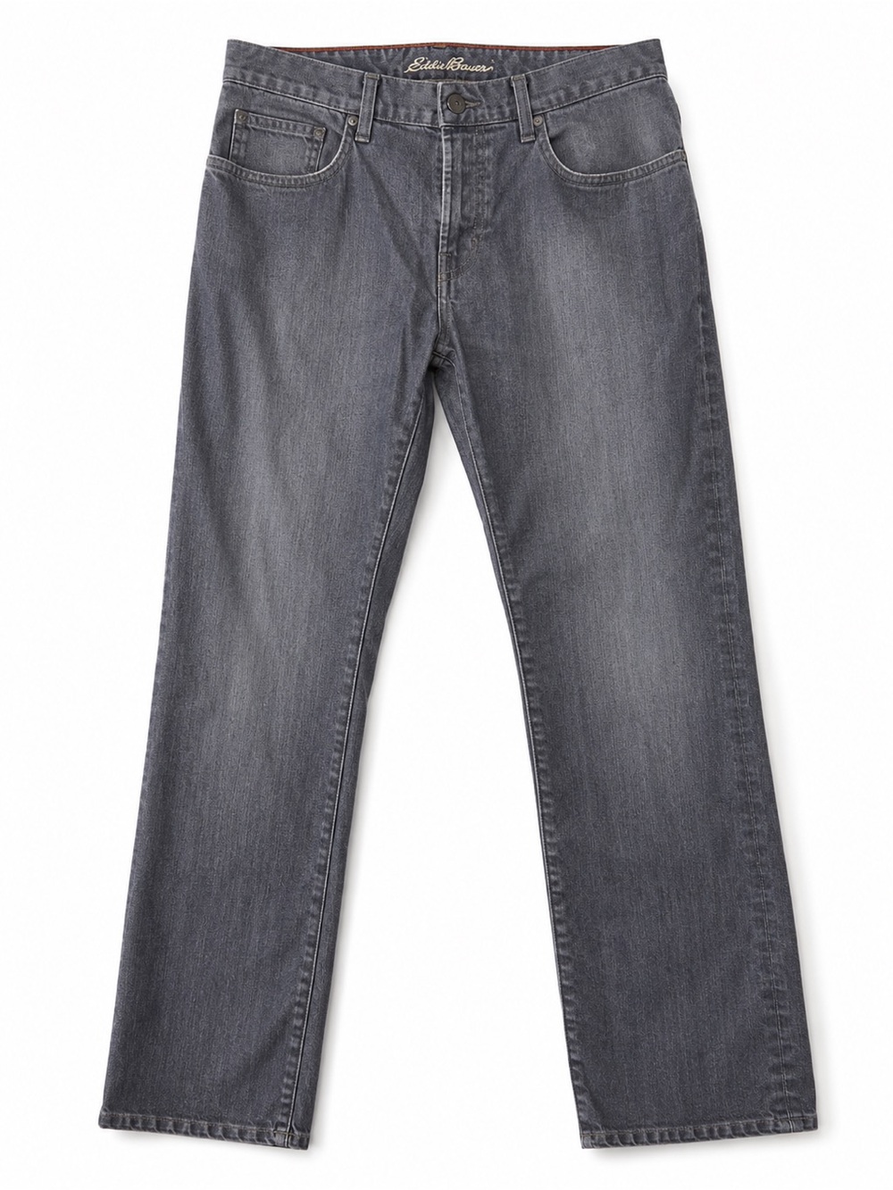 Eddie Bauer Straight Leg Gray Jeans Men’s 35x34 Stretch Specially Dyed Denim